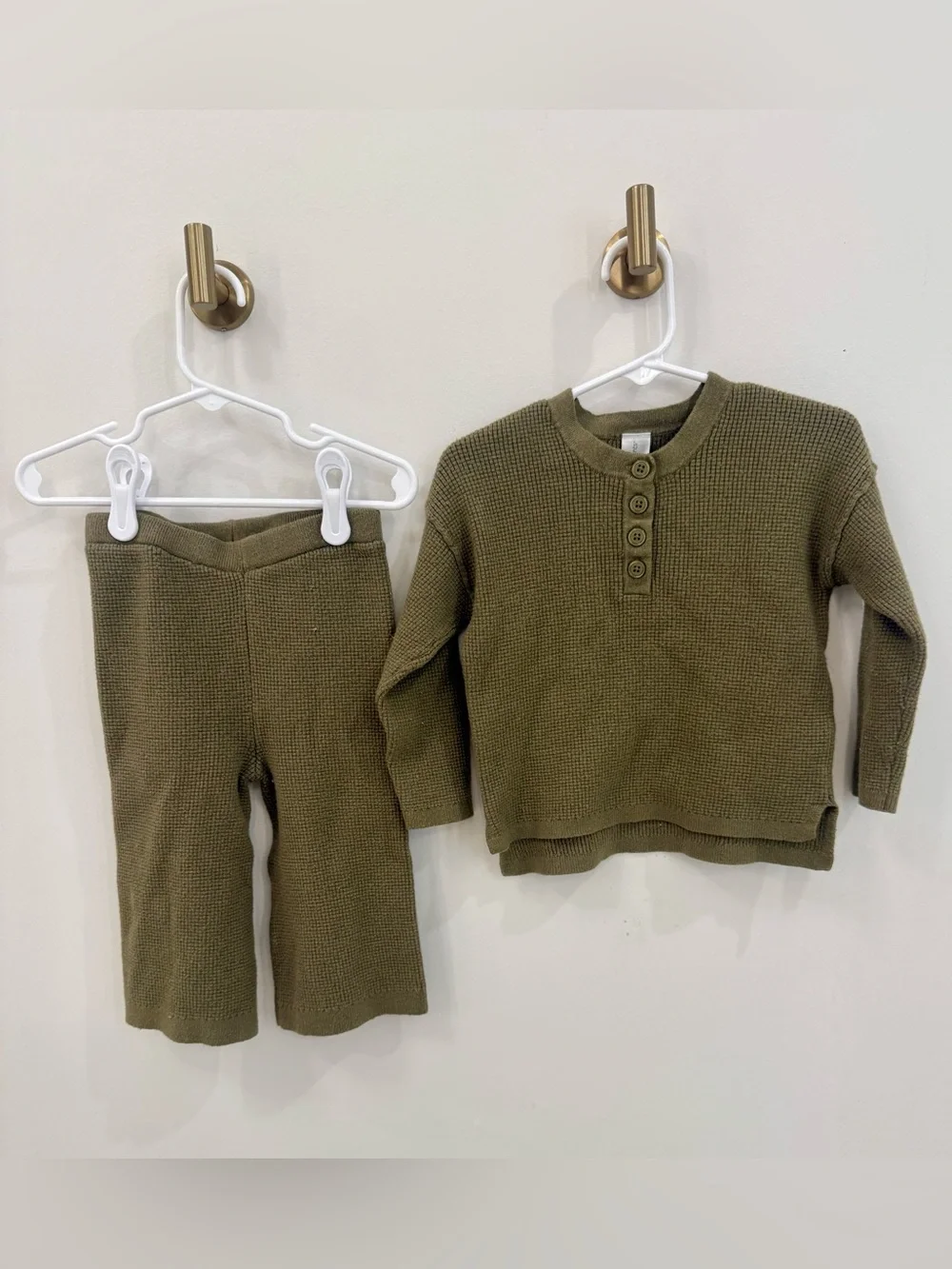 Modern Moments Henley Sweater and Wide-Leg Pant Set